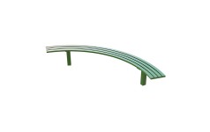 Curved Park Bench