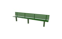 Steel Slatted Seat Single Colour 3M