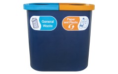 Popular Twin Bin with Recycling Graphics