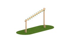 Sloping Monkey Bar Log