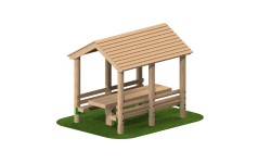 Timber Seating Shelter with Table