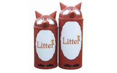 Large Fox Litter Bin